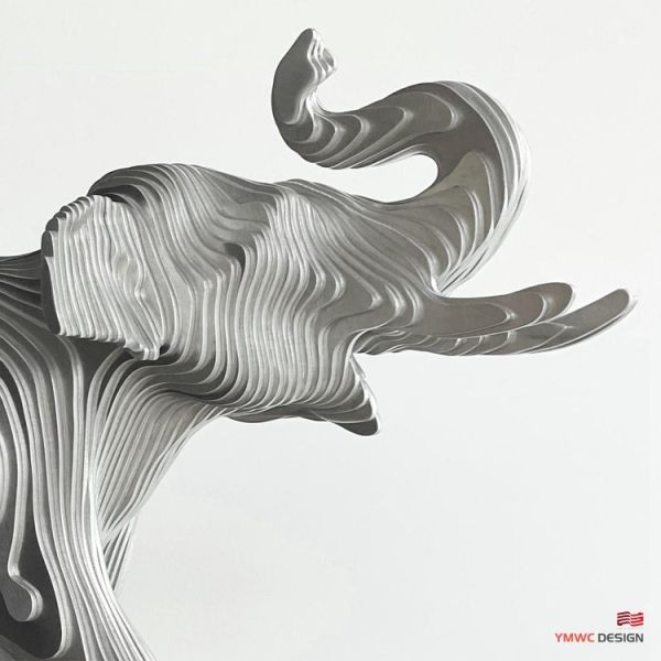 Custom Metal Animal Statue Life-Size Bronze Elephant Sculpture Made of Stainless Steel