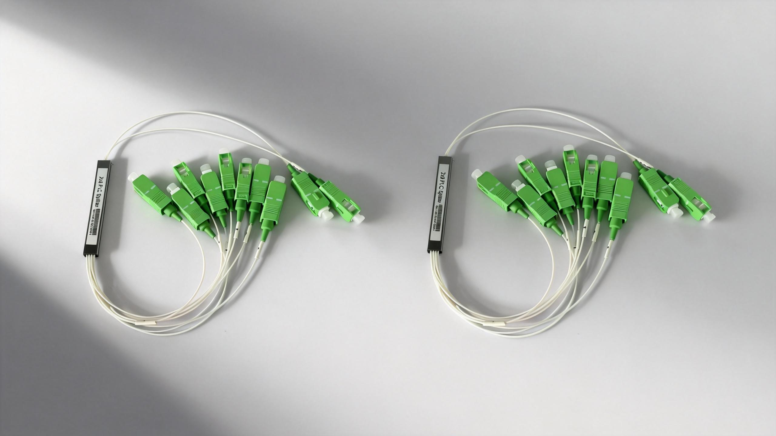 2x8 Fiber Optic PLC Splitter Micro Type Low Insertion Loss