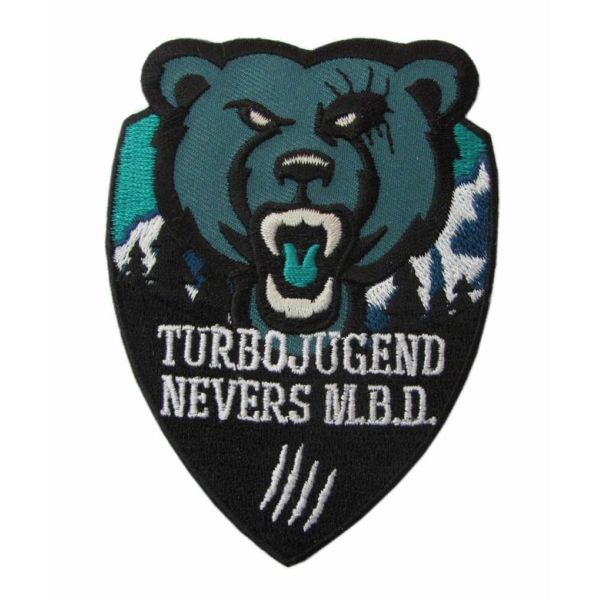 Sustainable Embroidered Patch Applique Heat Cut Border Hook And Loop Backing