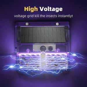 PIR Motion Sensor Solar Mosquito Killer Lamp Insect Repellent Fly Killer ABS