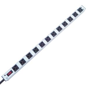 12 Way Multi Outlet Power Strip Bar , Industrial 12 Plug Extension Lead With