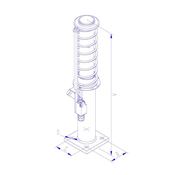 210mm Stroke Lift Hydraulic Buffer For Passenger Elevator Safety System Parts