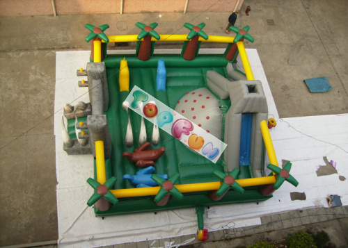 Amazing Aiant Kids Inflatable Amusement Park / Inflatable Adventure For Rent