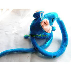 Plush Blue 120cm Elephant Toy Stuffed Soft Surface Easily Hang Small Eye Cool