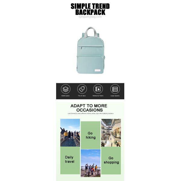 Folding Lightweight Outdoor Travel Backpack Student Bag Customizable Pattern