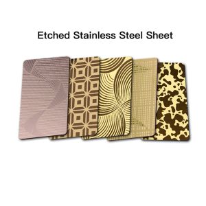 Wholesale Sus304 Pvd Coated SS Sheet Mirror Etched Decorative Metal Sheets from china suppliers