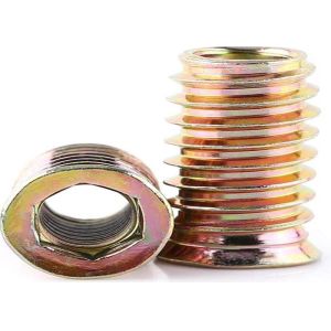 Titanium Galvanized Finish Furniture Insert Furniture Nutstraight Through