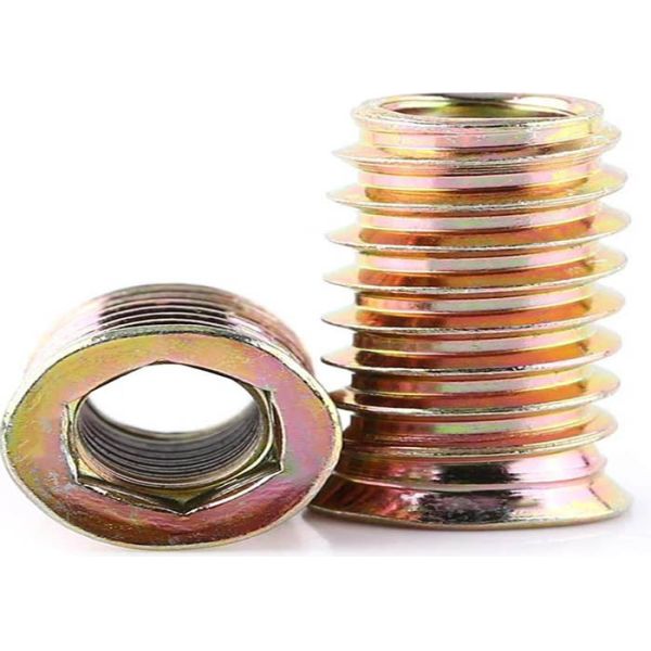 Titanium Galvanized Finish Furniture Insert Furniture Nutstraight Through