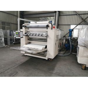 Fully Automatic Facial Tissue Folding Machine PLC 60-100 M/Min Speed