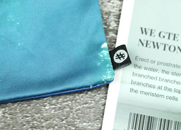 Double Drawstring Microfiber Glasses Pouch Full Digital Printing Logo With Woven Label