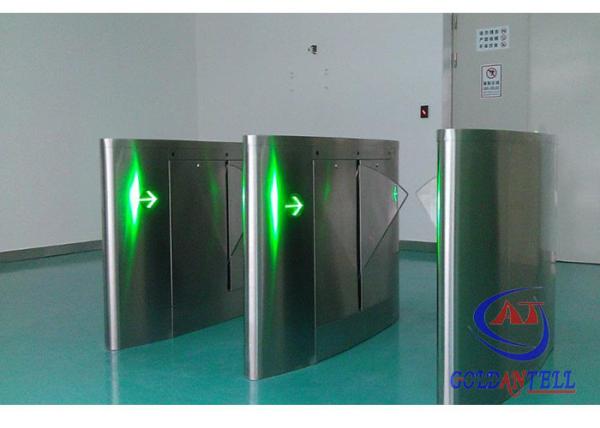 Quality Rfid Card Reader Flap Barrier Gate Security Programmable Turnstiles For Library System for sale