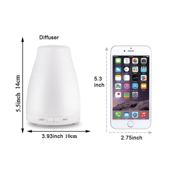 PP Material Aroma Diffuser Humidifier With White 7 Colors Light For Home / SPA
