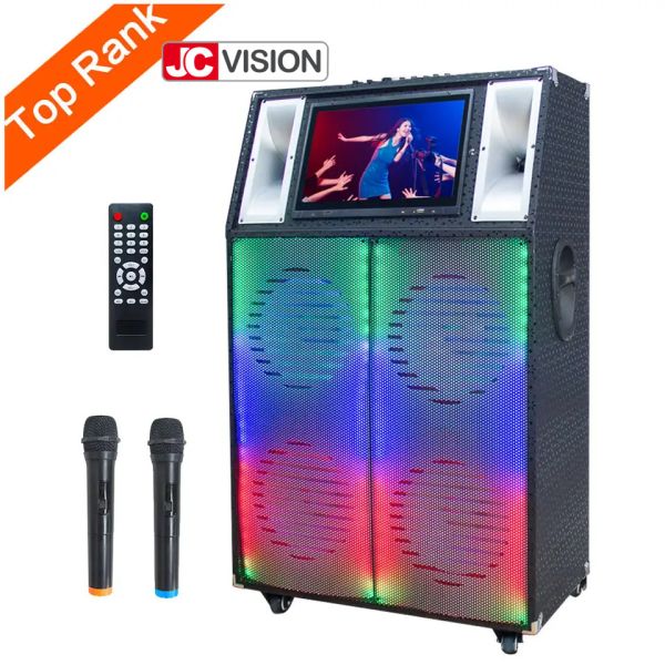 JCVISION ABS Plastic Outdoor Bluetooth Trolley Speaker Wifi With Touch Screen