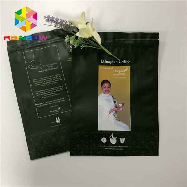 Doypack Resealable k Standing Up Pouches Coffee Packaging Bags 50-200 Microns