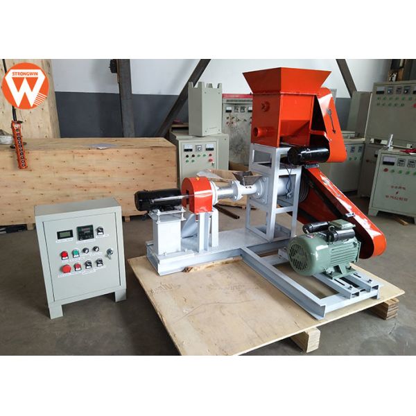 0.03-0.04t/H Fish Feeding Equipment , Small Single Screw Fish Feed Processing