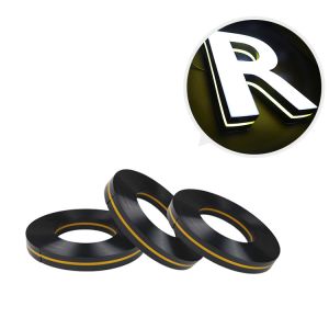 Double Black Middle Pass ABS Illuminated Channel Letter Signs