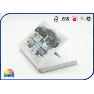 4c Printed Book Shaped Paper Box With EVA Foam Pen Present Package