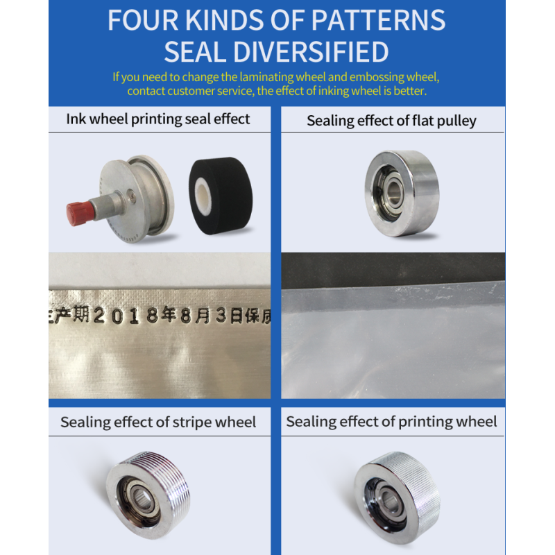 12mm Sealing Width Vertical Band Sealer with Coding Temperature Control Range 0-300C°