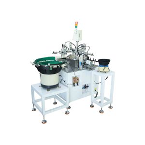 Long Valve Element Assembly Machine With Vibrating Bowl Feeding