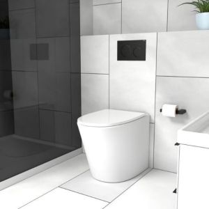 White Enclosed Toilet Cistern with Dual Flush Button and 8.5L Flush Volume