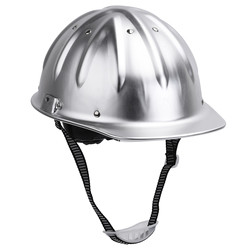 4 Points Metal Shell Silver Lightweight Safety Helmet For Electrical Work OEM