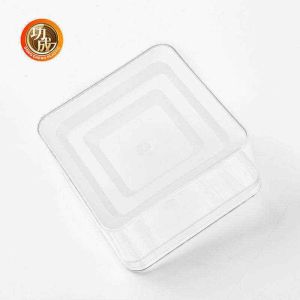 600ml 810ml Customize Packing Boxes Transparent Rectangular PET Food Box