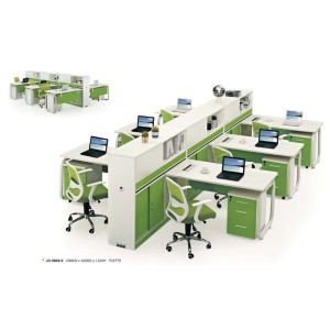Wholesale modern 6 seat office workstation table with doucment cabinet,#JO-5008-6 from china suppliers