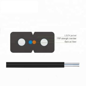 1/2/4 Core with LSZH Sheath GJXH/GJXFH FTTH FRP Single Mode Drop Cable for