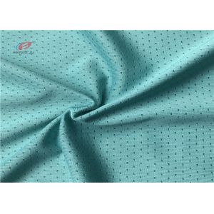 Grean Colour Sports Mesh Fabric , Polyester Spandex Blend Fabric For Garment