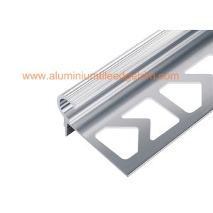 10mm Round Edge Aluminium Anti Slip Stair Nosing Reduce Trip Hazards Matt Gold