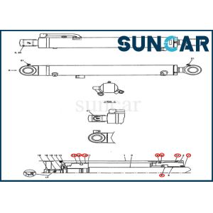 PX01V00048R300 Arm Cylinder Seal Repair Kit CX36B Case Mini Excavator Replacemen