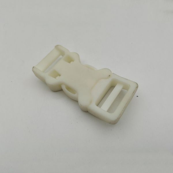 CE CCIC 37.8mm Plastic White Side Release Buckle For Nylon Webbing