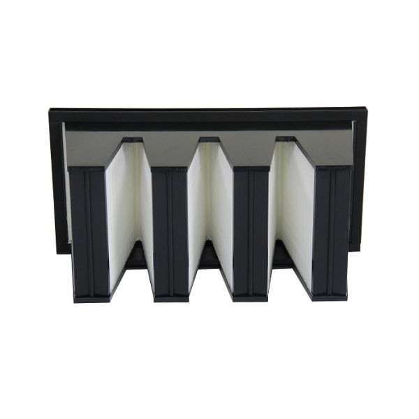 Glass Fiber Media V Bank 4V Filter In High Temperature Humidity Situation EVA