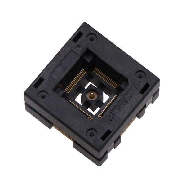 Qfp64 Socket Aging Socket Size 10 × 10mm Burn In Socket 0.5 Spacing Test Socket Programming Adapter