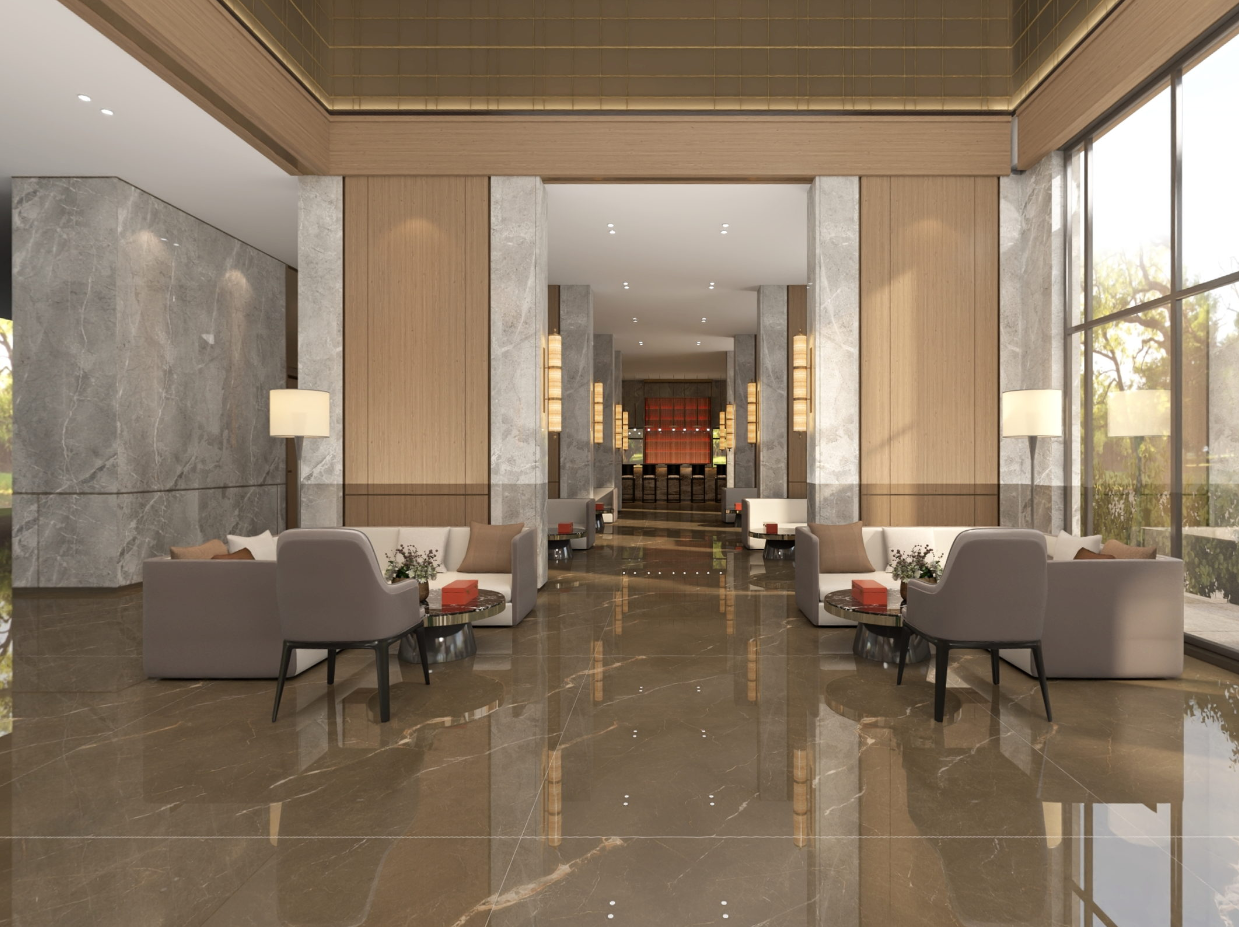 Firebrick Brown 1mx1m Indoor Floor Polished Luxury Stone Tiles For Decoration 3