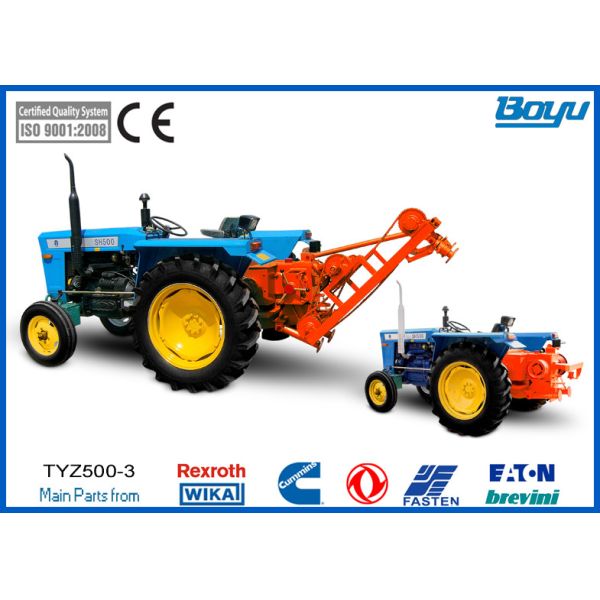 Tractor 50kN Conductor Stringing Equipment Hydraulic Puller For Cable Pulling