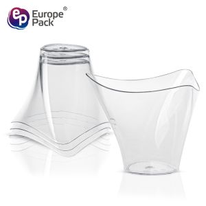 Europe pack 100ml clear ice cream container plastic pudding cup