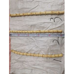 China Pair of 6 1/2 inch 16.5cm U shape bamboo bag purse handles Natural on sale