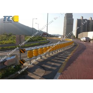 Anti Impact Rolling Guardrail Barrier Parking Lots / Curved Median Strip