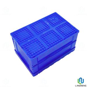70 Liter Blue Plastic Foldable Container Collapsible Storage Box Without Lid