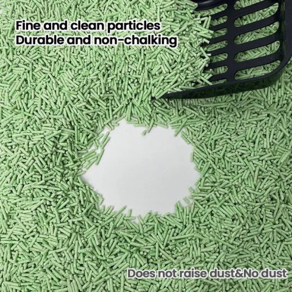 Natural And Eco Friendly Plant Based Green Tea Cat Litter Fast Clumping