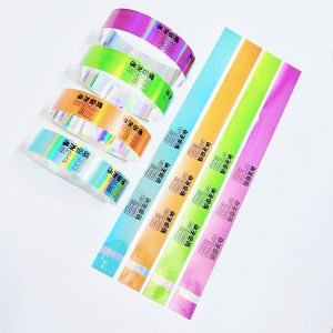 Factory Customized Paper Wristband Shiny Glitter Laser Wristband Fashionable And