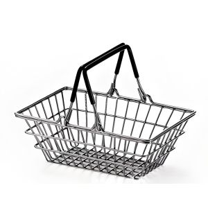 Custom Small Wire Mesh Baskets 10x13cm Supermarket Shopping Basket