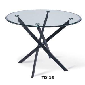 Wholesale Modern club round dark glass dining furniture table from china suppliers
