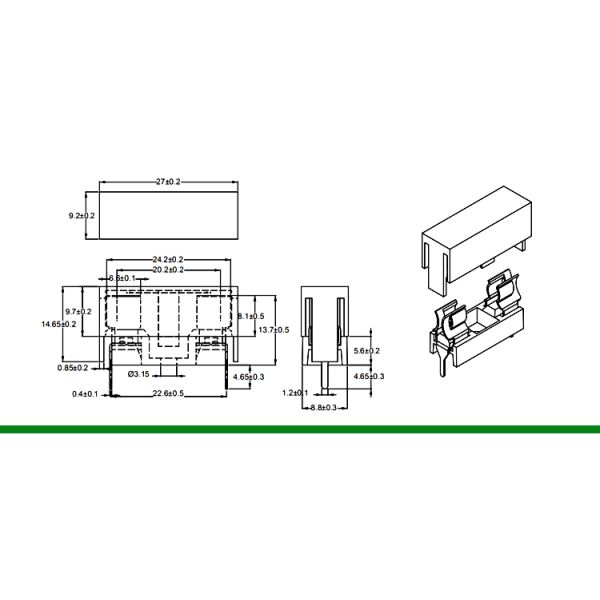 5x20 Fuse Holder Block