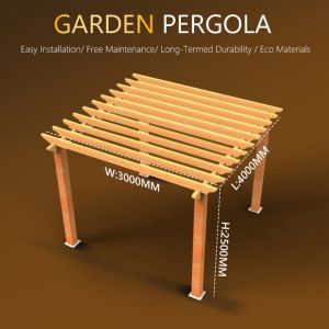 Customized WPC Pergola Wood Plastic Composite Deck Pergola lightweight