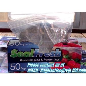 resealable, reclosable trasnparent freezer plastic Zip lockk bag, Reclosable
