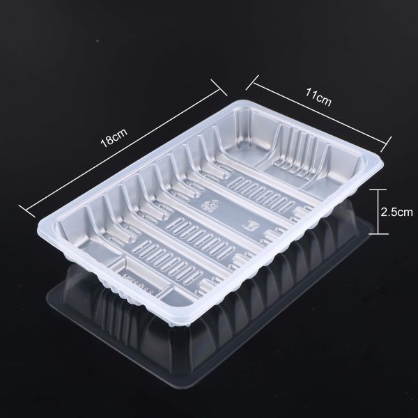 Rectangle White 18*11*2.5cm Frozen Food Tray Packaging