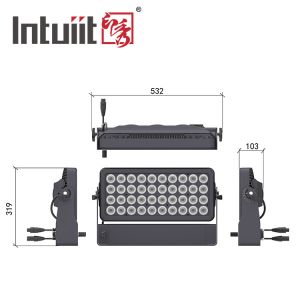 Waterproof Fullcolor 400w RGBW 4in1 Wall Washer LED City Color Light for DJ