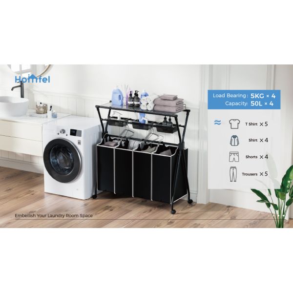 Rectangle Wire Frame Metal Laundry Cart On Wheels For Home Big Capacity